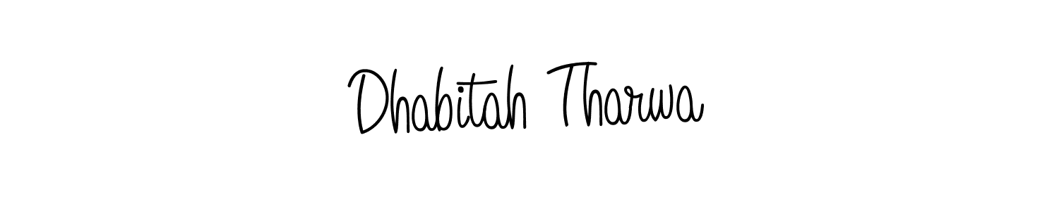 You can use this online signature creator to create a handwritten signature for the name Dhabitah Tharwa. This is the best online autograph maker. Dhabitah Tharwa signature style 5 images and pictures png
