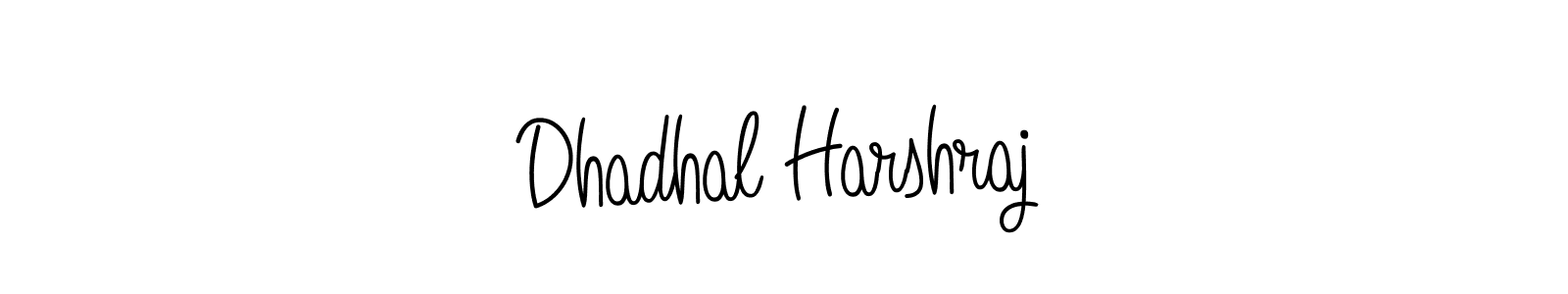 Create a beautiful signature design for name Dhadhal Harshraj. With this signature (Angelique-Rose-font-FFP) fonts, you can make a handwritten signature for free. Dhadhal Harshraj signature style 5 images and pictures png