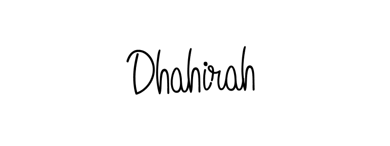 Design your own signature with our free online signature maker. With this signature software, you can create a handwritten (Angelique-Rose-font-FFP) signature for name Dhahirah. Dhahirah signature style 5 images and pictures png