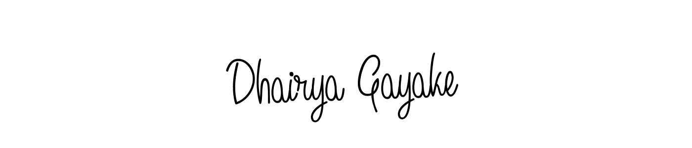 Make a short Dhairya Gayake signature style. Manage your documents anywhere anytime using Angelique-Rose-font-FFP. Create and add eSignatures, submit forms, share and send files easily. Dhairya Gayake signature style 5 images and pictures png