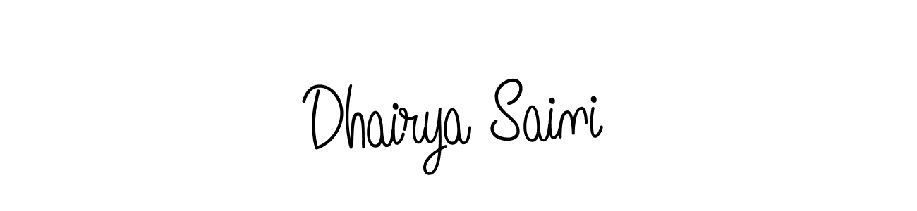 It looks lik you need a new signature style for name Dhairya Saini. Design unique handwritten (Angelique-Rose-font-FFP) signature with our free signature maker in just a few clicks. Dhairya Saini signature style 5 images and pictures png