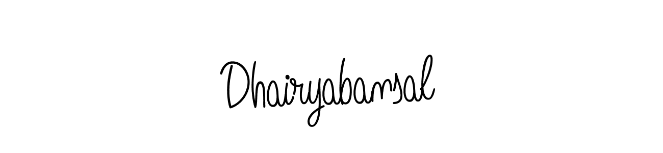 How to Draw Dhairyabansal signature style? Angelique-Rose-font-FFP is a latest design signature styles for name Dhairyabansal. Dhairyabansal signature style 5 images and pictures png