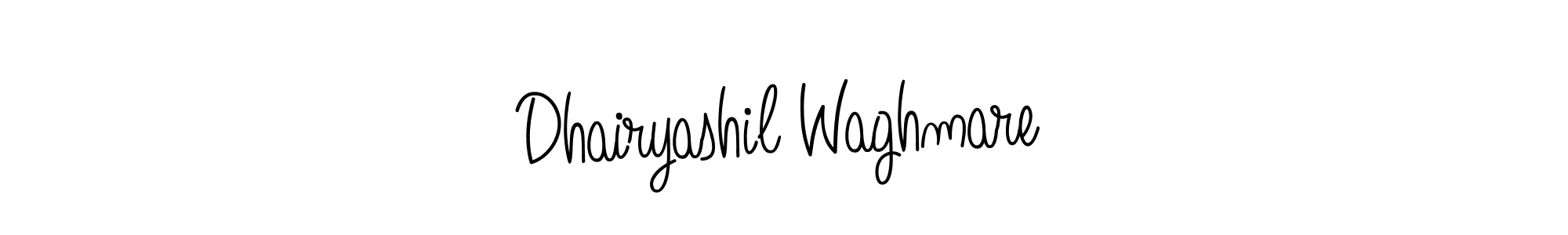 Use a signature maker to create a handwritten signature online. With this signature software, you can design (Angelique-Rose-font-FFP) your own signature for name Dhairyashil Waghmare. Dhairyashil Waghmare signature style 5 images and pictures png