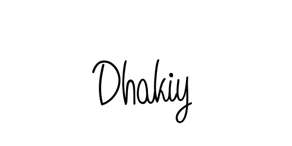 You should practise on your own different ways (Angelique-Rose-font-FFP) to write your name (Dhakiy) in signature. don't let someone else do it for you. Dhakiy signature style 5 images and pictures png