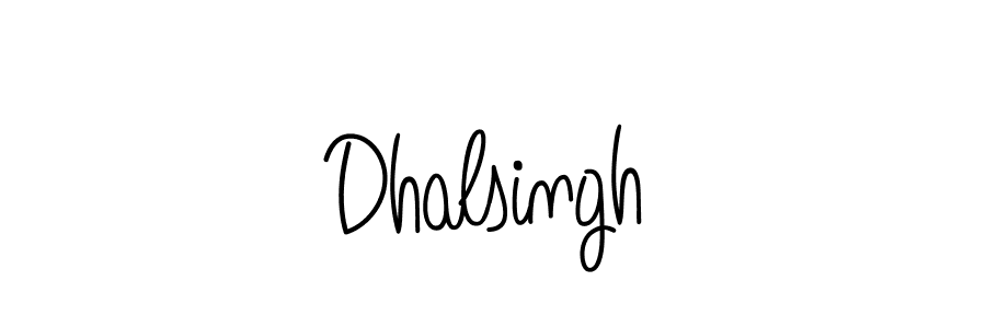 Make a beautiful signature design for name Dhalsingh. With this signature (Angelique-Rose-font-FFP) style, you can create a handwritten signature for free. Dhalsingh signature style 5 images and pictures png