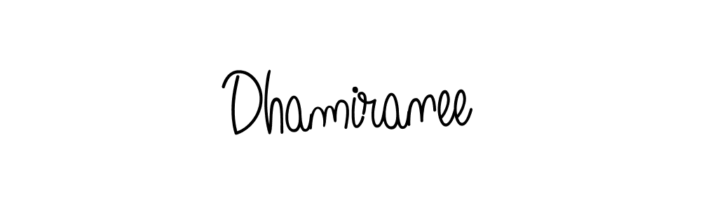Also we have Dhamiranee name is the best signature style. Create professional handwritten signature collection using Angelique-Rose-font-FFP autograph style. Dhamiranee signature style 5 images and pictures png