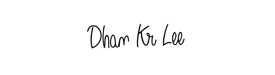 How to make Dhan Kr Lee name signature. Use Angelique-Rose-font-FFP style for creating short signs online. This is the latest handwritten sign. Dhan Kr Lee signature style 5 images and pictures png
