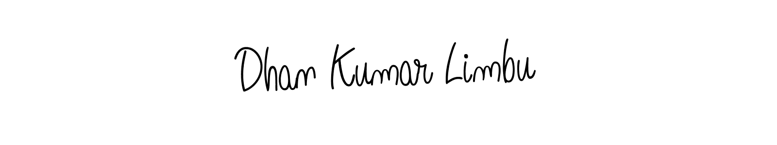 How to make Dhan Kumar Limbu name signature. Use Angelique-Rose-font-FFP style for creating short signs online. This is the latest handwritten sign. Dhan Kumar Limbu signature style 5 images and pictures png