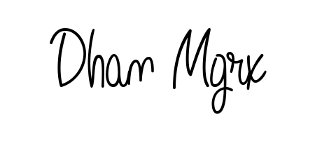 Make a beautiful signature design for name Dhan Mgrx. With this signature (Angelique-Rose-font-FFP) style, you can create a handwritten signature for free. Dhan Mgrx signature style 5 images and pictures png