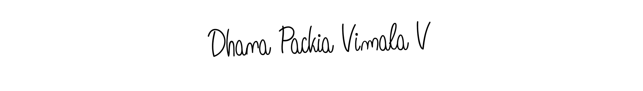 How to make Dhana Packia Vimala V signature? Angelique-Rose-font-FFP is a professional autograph style. Create handwritten signature for Dhana Packia Vimala V name. Dhana Packia Vimala V signature style 5 images and pictures png