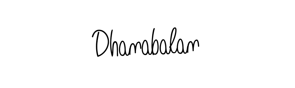 Use a signature maker to create a handwritten signature online. With this signature software, you can design (Angelique-Rose-font-FFP) your own signature for name Dhanabalan. Dhanabalan signature style 5 images and pictures png