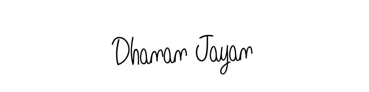 Design your own signature with our free online signature maker. With this signature software, you can create a handwritten (Angelique-Rose-font-FFP) signature for name Dhanan Jayan. Dhanan Jayan signature style 5 images and pictures png