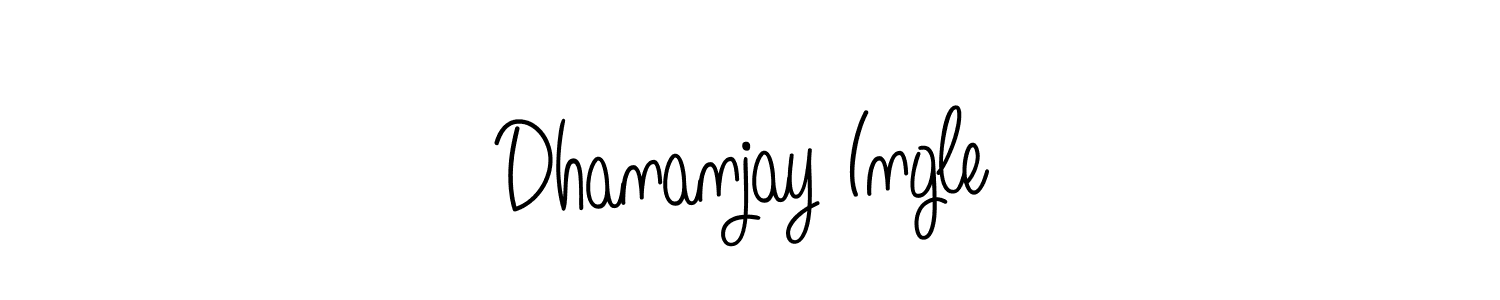 This is the best signature style for the Dhananjay Ingle name. Also you like these signature font (Angelique-Rose-font-FFP). Mix name signature. Dhananjay Ingle signature style 5 images and pictures png