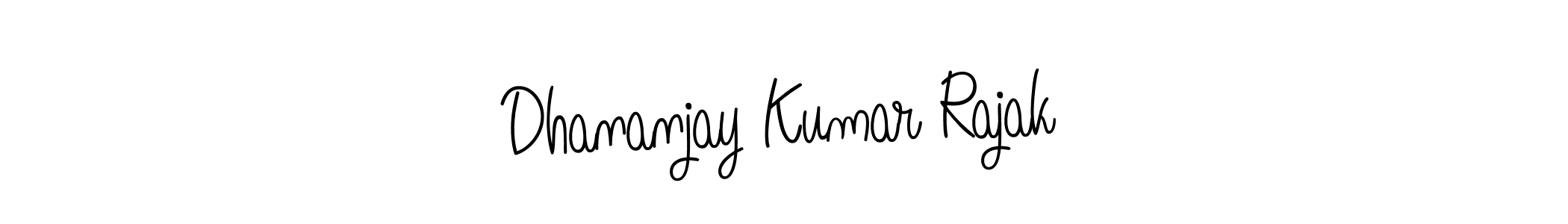 The best way (Angelique-Rose-font-FFP) to make a short signature is to pick only two or three words in your name. The name Dhananjay Kumar Rajak include a total of six letters. For converting this name. Dhananjay Kumar Rajak signature style 5 images and pictures png