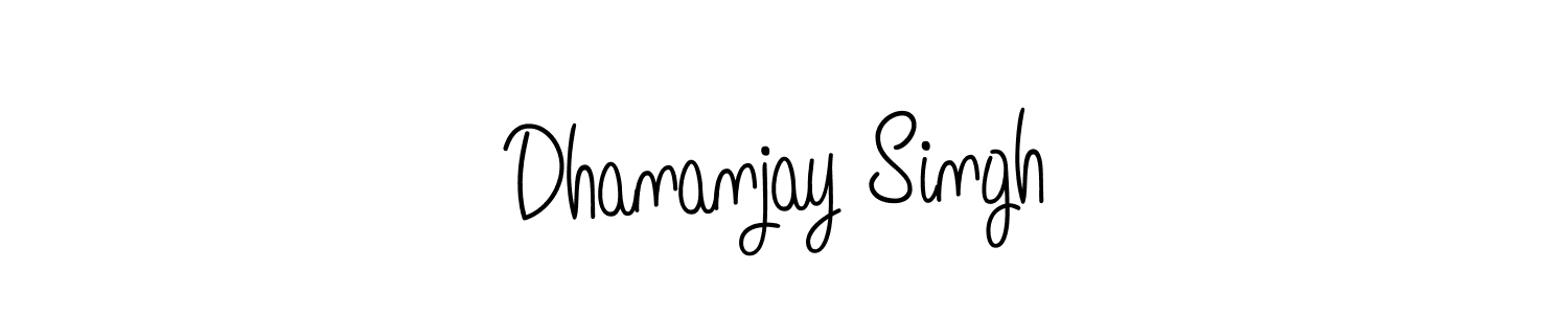 How to make Dhananjay Singh name signature. Use Angelique-Rose-font-FFP style for creating short signs online. This is the latest handwritten sign. Dhananjay Singh signature style 5 images and pictures png
