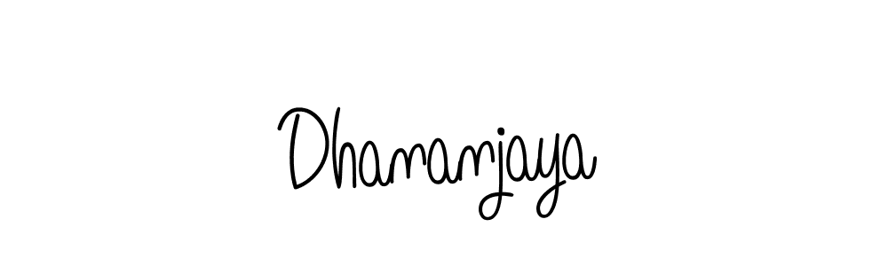 Design your own signature with our free online signature maker. With this signature software, you can create a handwritten (Angelique-Rose-font-FFP) signature for name Dhananjaya. Dhananjaya signature style 5 images and pictures png