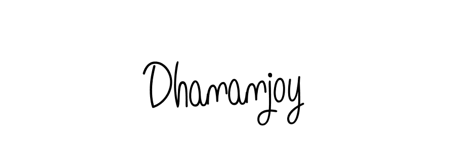 Make a beautiful signature design for name Dhananjoy. With this signature (Angelique-Rose-font-FFP) style, you can create a handwritten signature for free. Dhananjoy signature style 5 images and pictures png