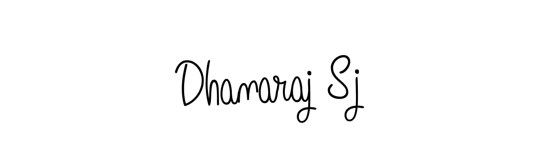 Dhanaraj Sj stylish signature style. Best Handwritten Sign (Angelique-Rose-font-FFP) for my name. Handwritten Signature Collection Ideas for my name Dhanaraj Sj. Dhanaraj Sj signature style 5 images and pictures png