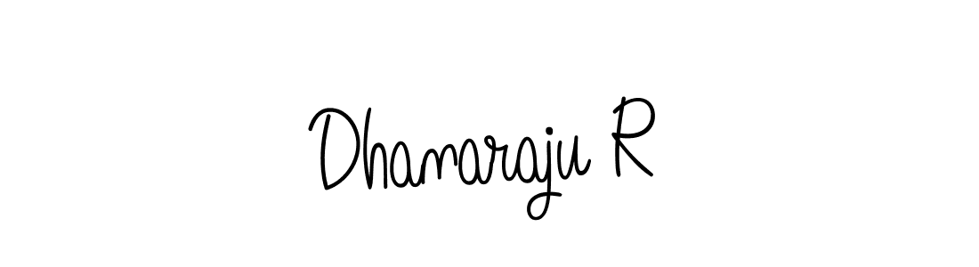 How to make Dhanaraju R name signature. Use Angelique-Rose-font-FFP style for creating short signs online. This is the latest handwritten sign. Dhanaraju R signature style 5 images and pictures png