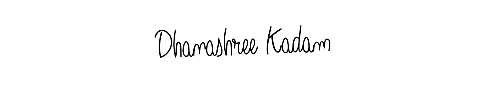 Use a signature maker to create a handwritten signature online. With this signature software, you can design (Angelique-Rose-font-FFP) your own signature for name Dhanashree Kadam. Dhanashree Kadam signature style 5 images and pictures png