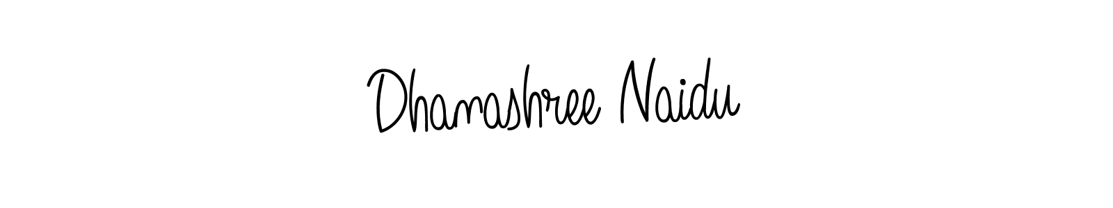 The best way (Angelique-Rose-font-FFP) to make a short signature is to pick only two or three words in your name. The name Dhanashree Naidu include a total of six letters. For converting this name. Dhanashree Naidu signature style 5 images and pictures png