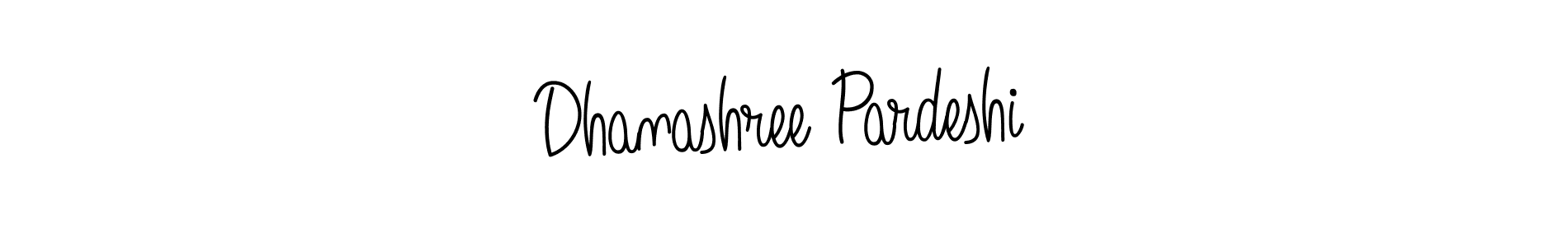 The best way (Angelique-Rose-font-FFP) to make a short signature is to pick only two or three words in your name. The name Dhanashree Pardeshi include a total of six letters. For converting this name. Dhanashree Pardeshi signature style 5 images and pictures png