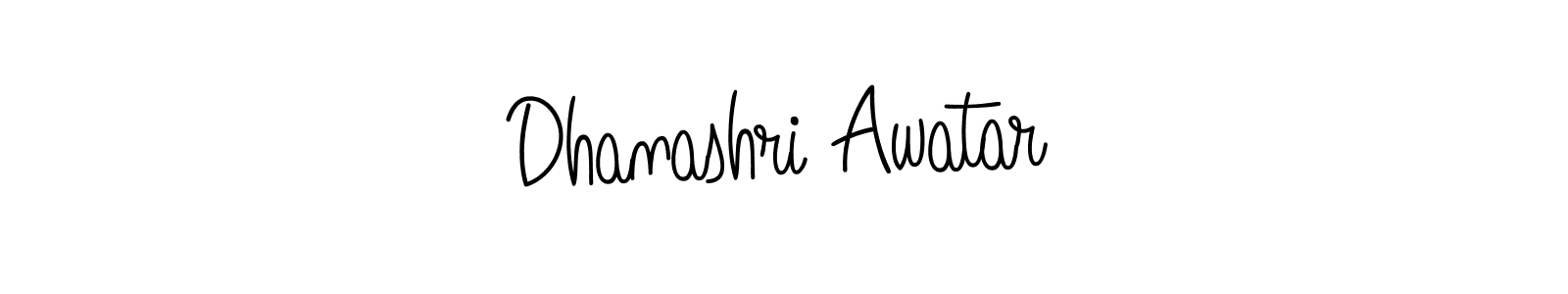 Design your own signature with our free online signature maker. With this signature software, you can create a handwritten (Angelique-Rose-font-FFP) signature for name Dhanashri Awatar. Dhanashri Awatar signature style 5 images and pictures png