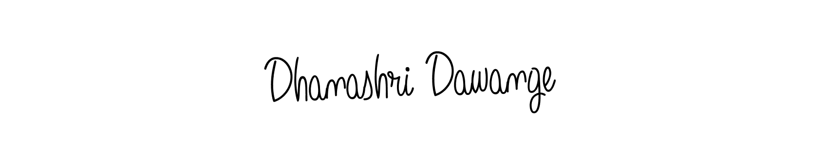 Make a beautiful signature design for name Dhanashri Dawange. With this signature (Angelique-Rose-font-FFP) style, you can create a handwritten signature for free. Dhanashri Dawange signature style 5 images and pictures png