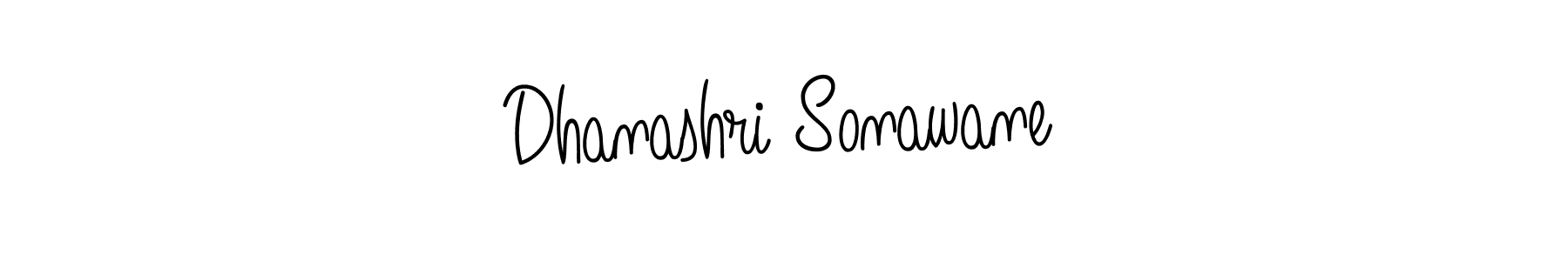 Create a beautiful signature design for name Dhanashri Sonawane. With this signature (Angelique-Rose-font-FFP) fonts, you can make a handwritten signature for free. Dhanashri Sonawane signature style 5 images and pictures png