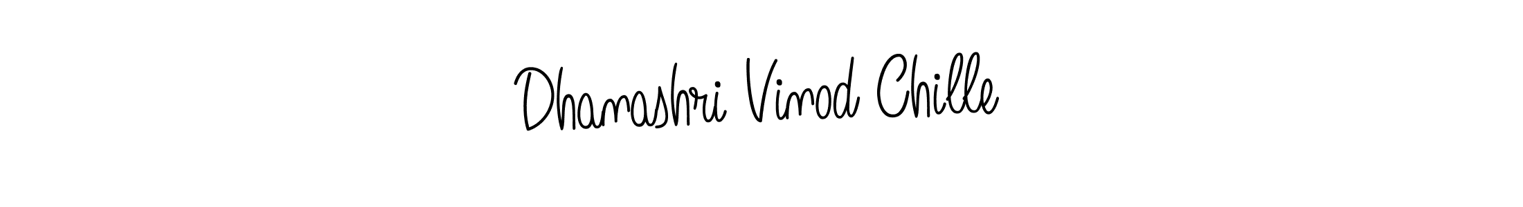 Also we have Dhanashri Vinod Chille name is the best signature style. Create professional handwritten signature collection using Angelique-Rose-font-FFP autograph style. Dhanashri Vinod Chille signature style 5 images and pictures png