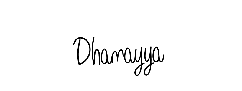 Design your own signature with our free online signature maker. With this signature software, you can create a handwritten (Angelique-Rose-font-FFP) signature for name Dhanayya. Dhanayya signature style 5 images and pictures png
