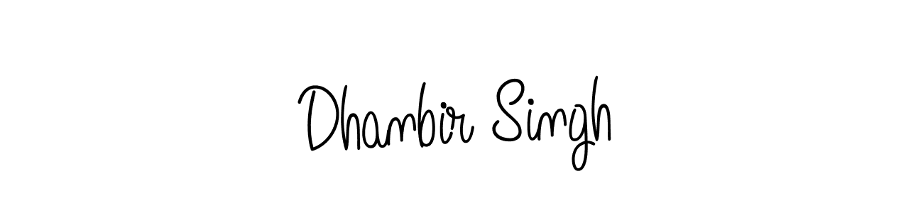 Create a beautiful signature design for name Dhanbir Singh. With this signature (Angelique-Rose-font-FFP) fonts, you can make a handwritten signature for free. Dhanbir Singh signature style 5 images and pictures png
