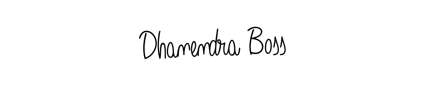 Make a beautiful signature design for name Dhanendra Boss. With this signature (Angelique-Rose-font-FFP) style, you can create a handwritten signature for free. Dhanendra Boss signature style 5 images and pictures png