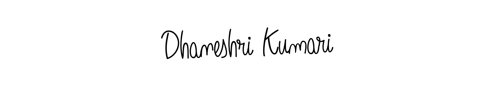 How to make Dhaneshri Kumari name signature. Use Angelique-Rose-font-FFP style for creating short signs online. This is the latest handwritten sign. Dhaneshri Kumari signature style 5 images and pictures png