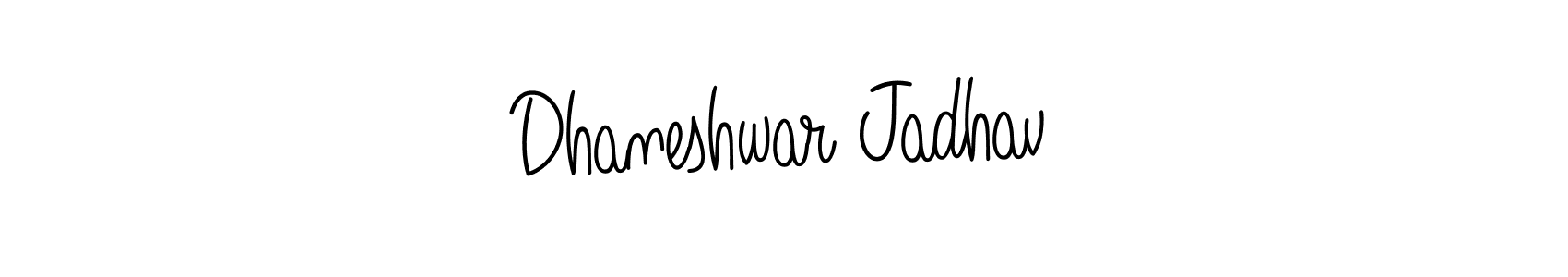 Use a signature maker to create a handwritten signature online. With this signature software, you can design (Angelique-Rose-font-FFP) your own signature for name Dhaneshwar Jadhav. Dhaneshwar Jadhav signature style 5 images and pictures png