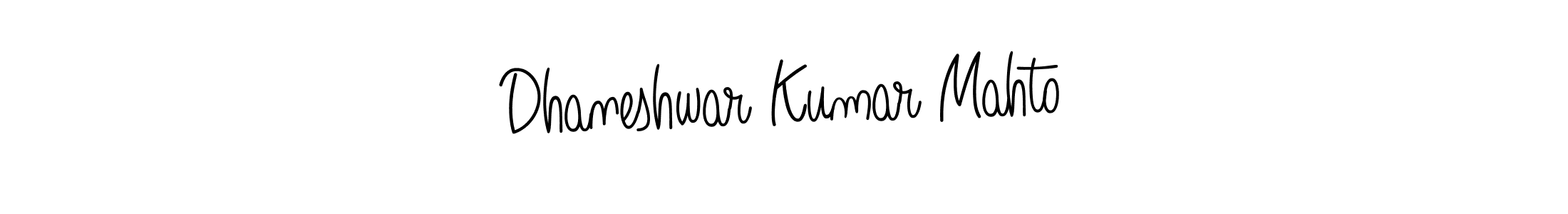 You should practise on your own different ways (Angelique-Rose-font-FFP) to write your name (Dhaneshwar Kumar Mahto) in signature. don't let someone else do it for you. Dhaneshwar Kumar Mahto signature style 5 images and pictures png