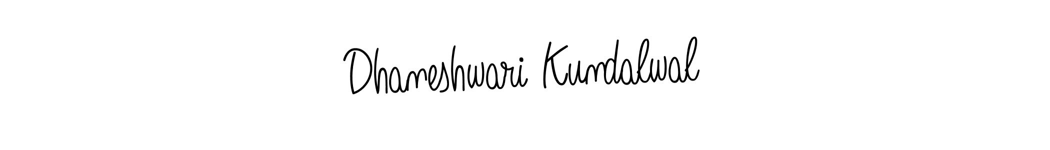How to make Dhaneshwari Kundalwal name signature. Use Angelique-Rose-font-FFP style for creating short signs online. This is the latest handwritten sign. Dhaneshwari Kundalwal signature style 5 images and pictures png