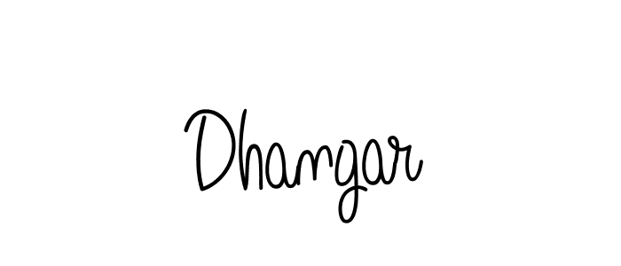 Make a beautiful signature design for name Dhangar. With this signature (Angelique-Rose-font-FFP) style, you can create a handwritten signature for free. Dhangar signature style 5 images and pictures png