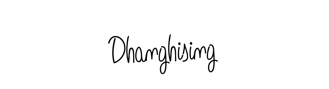 Design your own signature with our free online signature maker. With this signature software, you can create a handwritten (Angelique-Rose-font-FFP) signature for name Dhanghising. Dhanghising signature style 5 images and pictures png