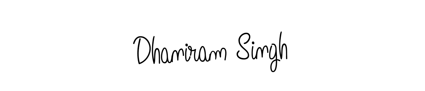 Design your own signature with our free online signature maker. With this signature software, you can create a handwritten (Angelique-Rose-font-FFP) signature for name Dhaniram Singh. Dhaniram Singh signature style 5 images and pictures png