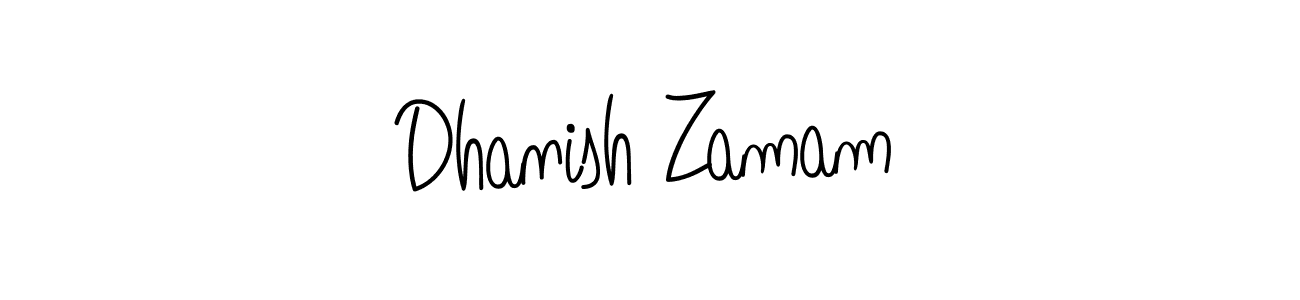 The best way (Angelique-Rose-font-FFP) to make a short signature is to pick only two or three words in your name. The name Dhanish Zamam include a total of six letters. For converting this name. Dhanish Zamam signature style 5 images and pictures png