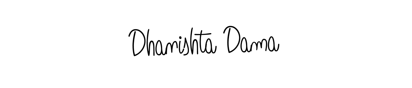 You should practise on your own different ways (Angelique-Rose-font-FFP) to write your name (Dhanishta Dama) in signature. don't let someone else do it for you. Dhanishta Dama signature style 5 images and pictures png