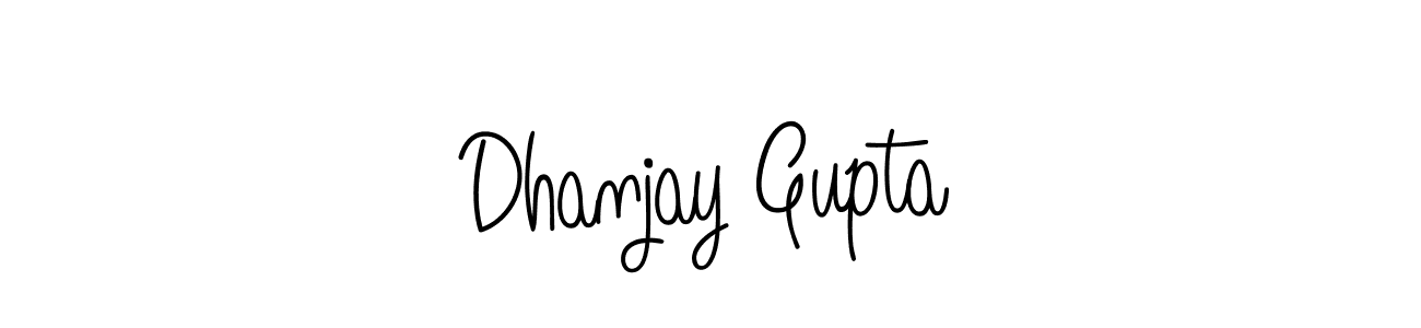 Design your own signature with our free online signature maker. With this signature software, you can create a handwritten (Angelique-Rose-font-FFP) signature for name Dhanjay Gupta. Dhanjay Gupta signature style 5 images and pictures png