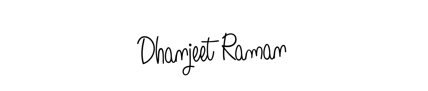 The best way (Angelique-Rose-font-FFP) to make a short signature is to pick only two or three words in your name. The name Dhanjeet Raman include a total of six letters. For converting this name. Dhanjeet Raman signature style 5 images and pictures png