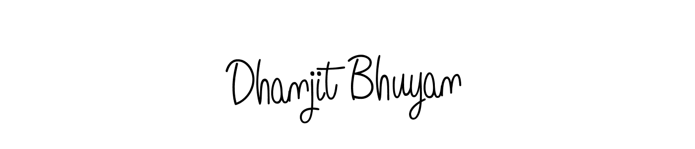 Dhanjit Bhuyan stylish signature style. Best Handwritten Sign (Angelique-Rose-font-FFP) for my name. Handwritten Signature Collection Ideas for my name Dhanjit Bhuyan. Dhanjit Bhuyan signature style 5 images and pictures png