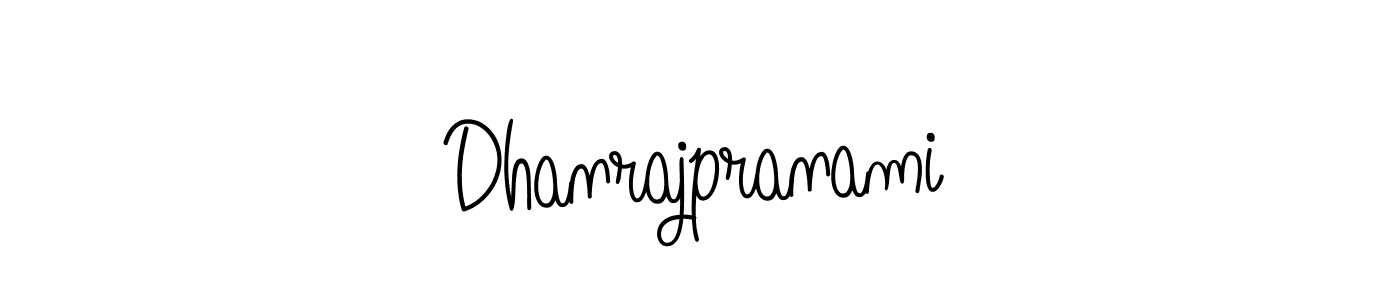 Design your own signature with our free online signature maker. With this signature software, you can create a handwritten (Angelique-Rose-font-FFP) signature for name Dhanrajpranami. Dhanrajpranami signature style 5 images and pictures png