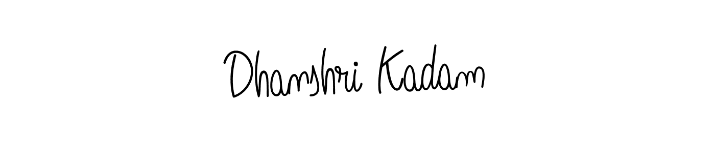 Dhanshri Kadam stylish signature style. Best Handwritten Sign (Angelique-Rose-font-FFP) for my name. Handwritten Signature Collection Ideas for my name Dhanshri Kadam. Dhanshri Kadam signature style 5 images and pictures png