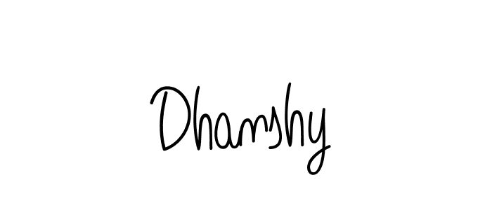 How to make Dhanshy name signature. Use Angelique-Rose-font-FFP style for creating short signs online. This is the latest handwritten sign. Dhanshy signature style 5 images and pictures png