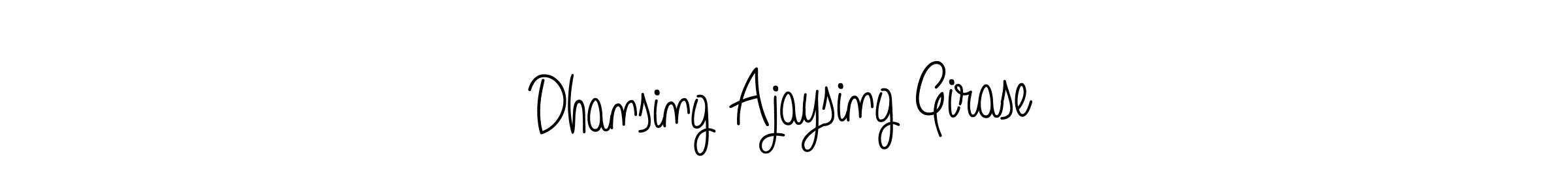 Make a beautiful signature design for name Dhansing Ajaysing Girase. With this signature (Angelique-Rose-font-FFP) style, you can create a handwritten signature for free. Dhansing Ajaysing Girase signature style 5 images and pictures png