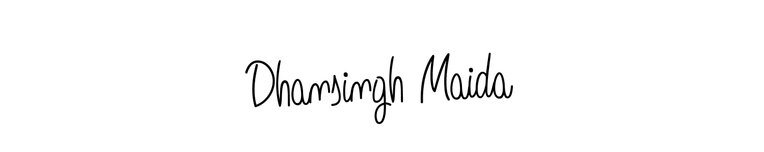 Dhansingh Maida stylish signature style. Best Handwritten Sign (Angelique-Rose-font-FFP) for my name. Handwritten Signature Collection Ideas for my name Dhansingh Maida. Dhansingh Maida signature style 5 images and pictures png